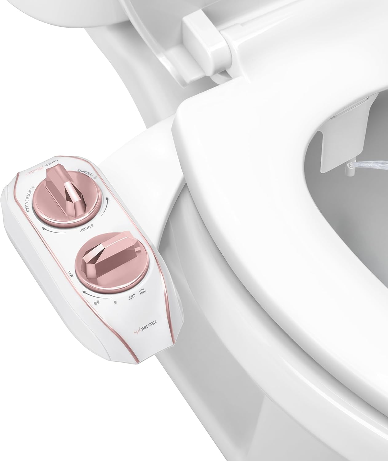 (Color oro rosa) Bidé para inodoro, bisagras innovadoras para una fácil ...