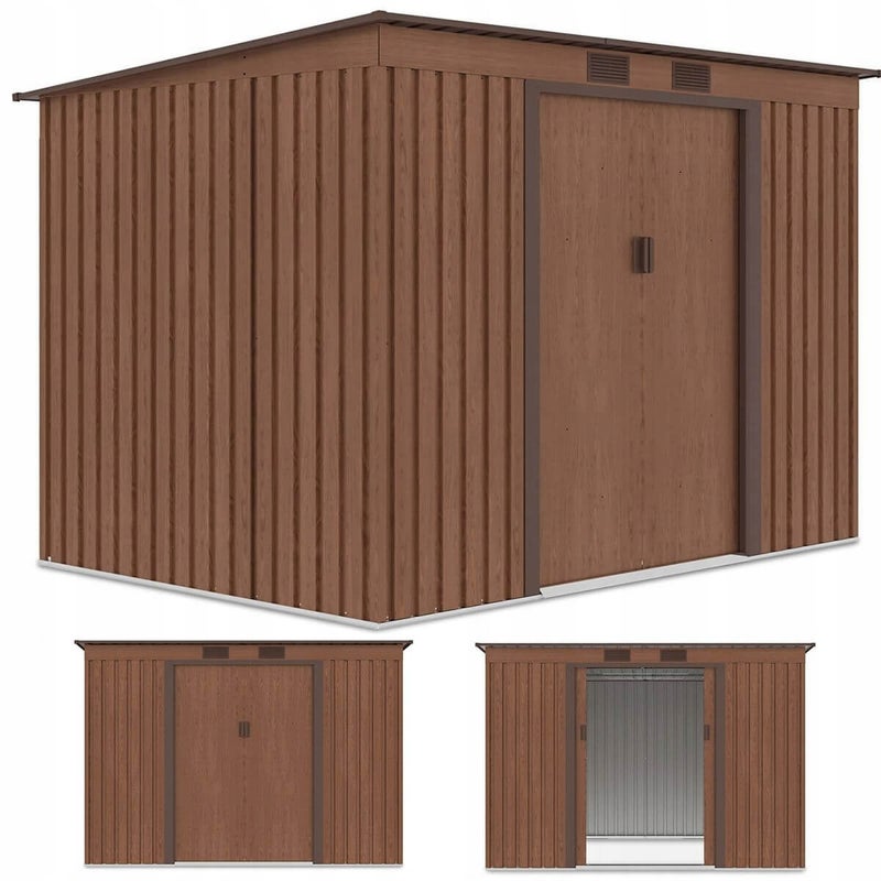 Domek Ogrodowy Narzędziowy OREGON 261x181cm Schowek na Narzędzia Metal 1 szt