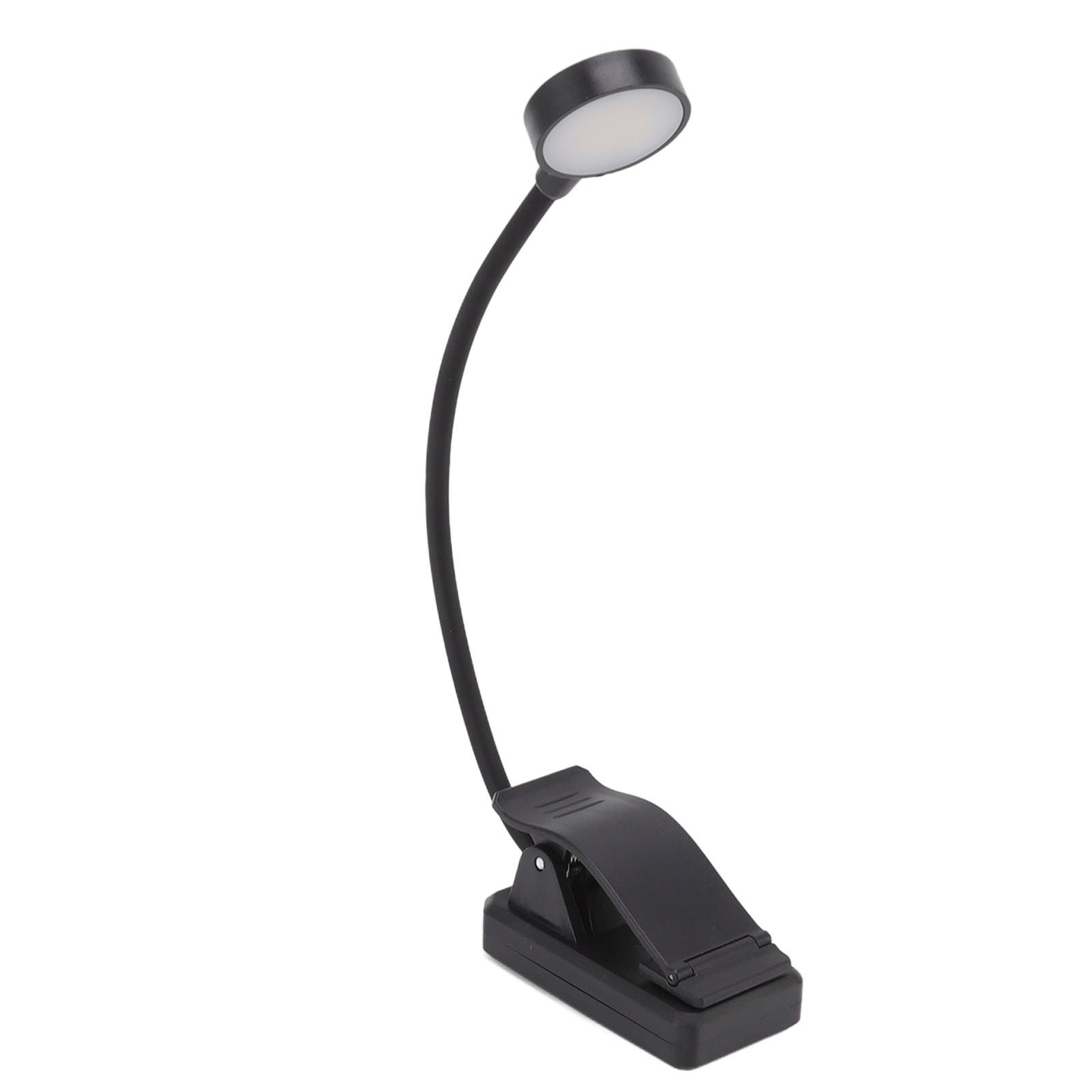 Akumulatorowa lampka do czytania LED z klipsem - 3 temperatury barwowe chroniące oczy, lampka biurkowa z elastyczną regulacją 360°