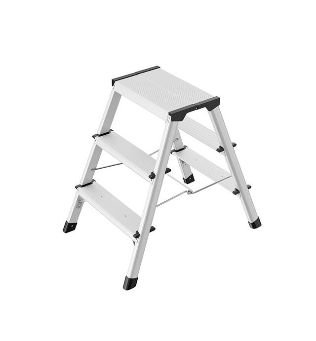 Scala In Alluminio Hailo L60 - 6 Gradini, Con Parapetto E Ripiano Porta Attrezzi - Foto 5