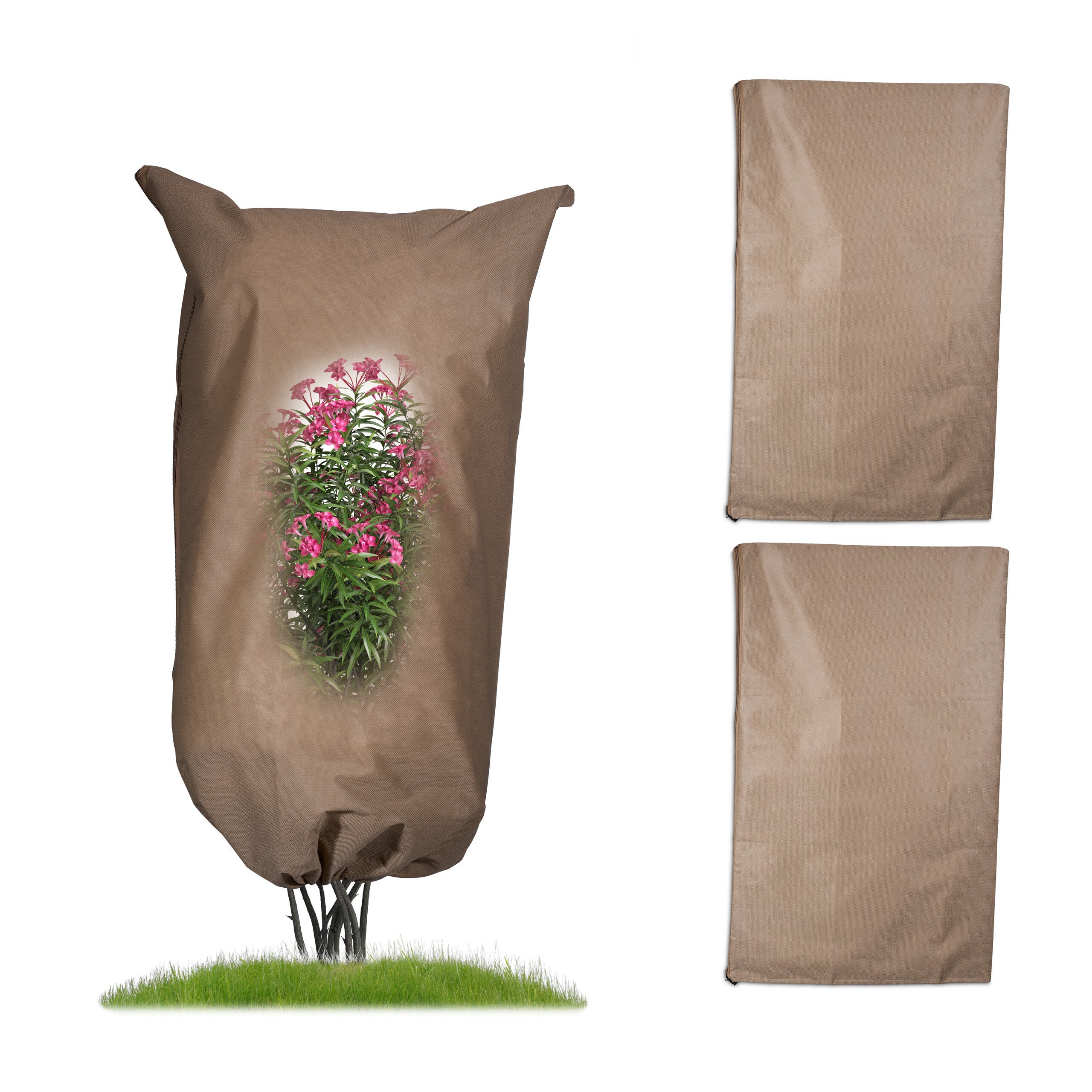 Verdenu Lot De 2 Housses Hivernage Plantes Extérieur 180x120cm - Voile Protection 80g/m² Avec Cordon Serrage Et Fermeture Éclair