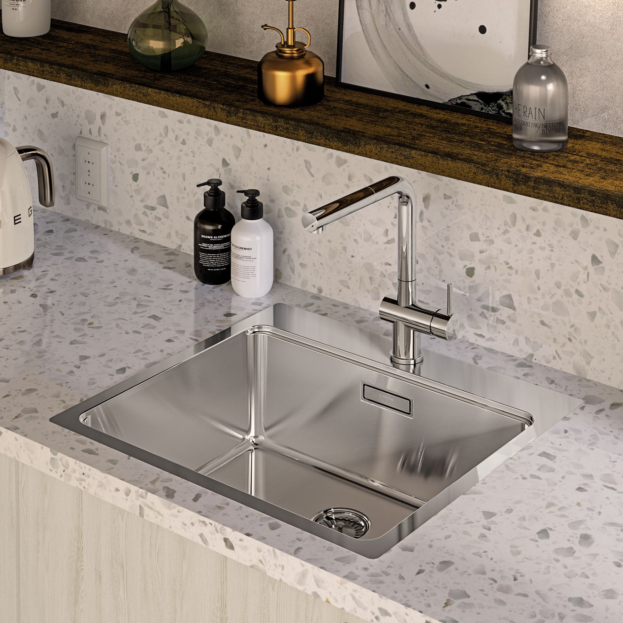 Lavatório 1 Cuba de encastrar Cascais 50 DELINIA - 3