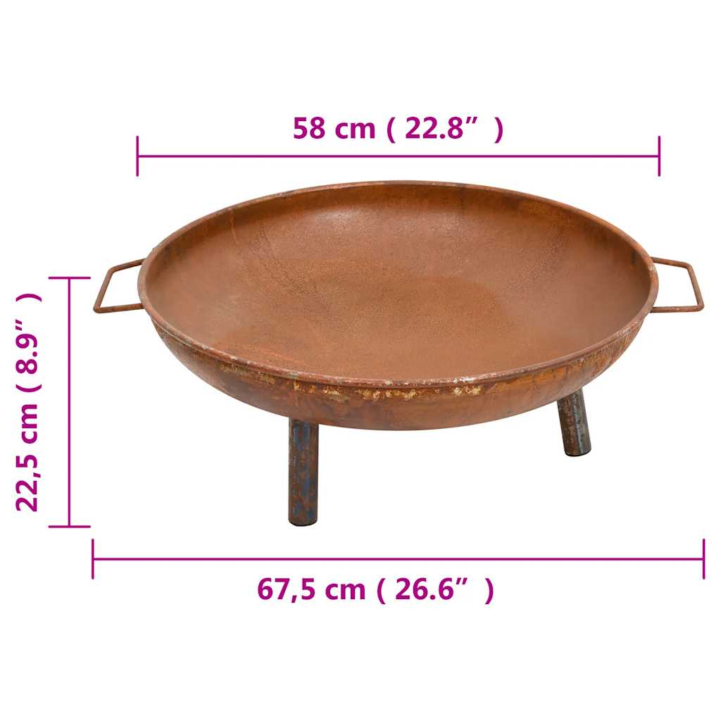 Braseiro de aço 67,5x58x22,5 cm - 7