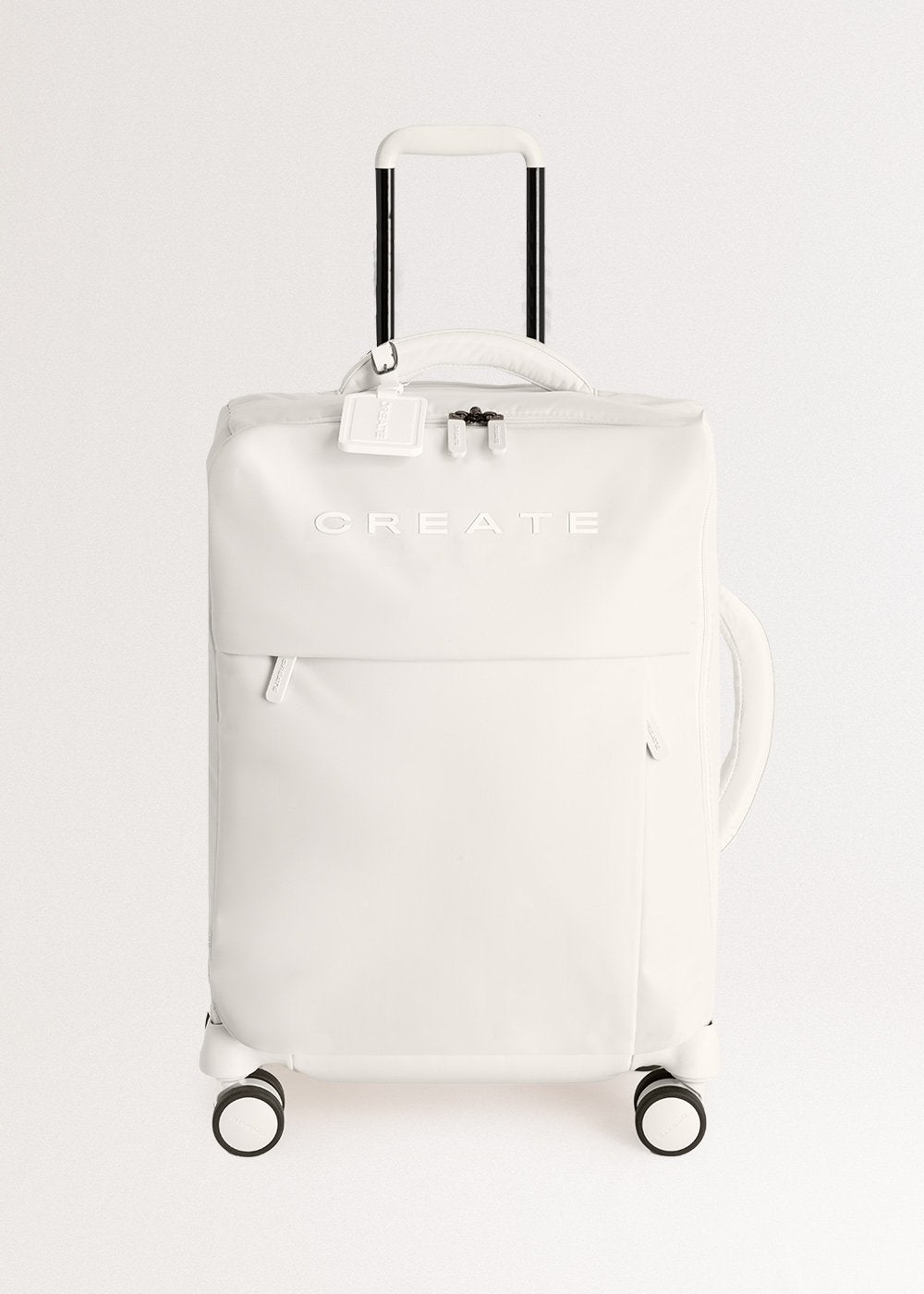 CREATE - LUGGAGE STUDIO SOFT - Miękka walizka z poliestru z zamkiem TSA i wielokierunkowymi kółkami - Blanc cassé
