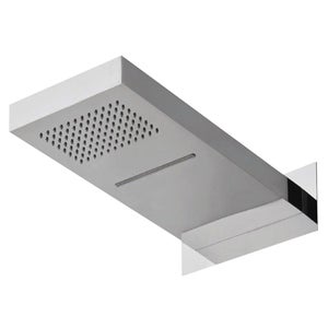 NON UTILIZZATO] Supporto per soffione doccia in acciaio inox, supporto per soffione doccia girevole a 180°, supporto per soffione doccia girevole e regolabile, per bagni e WC (argento