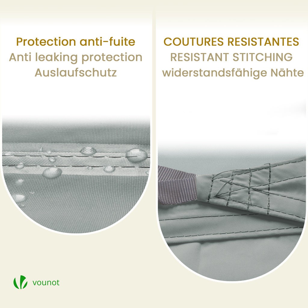 Voile d'ombrage Triangle en Polyester Imperméable avec Kit de Montage 3x3x3m Gris VOUNOT® - 5