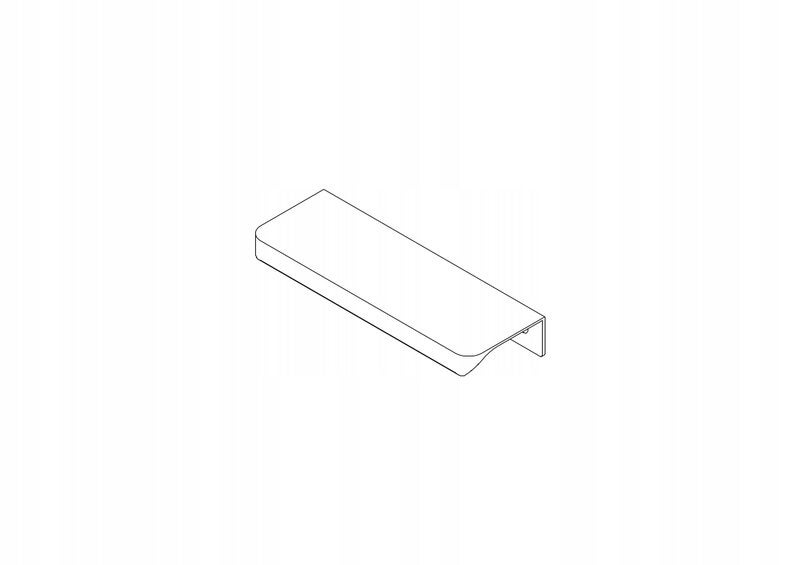 Ua06r Mâner de colț din aluminiu, 50 cm, rotunjit
