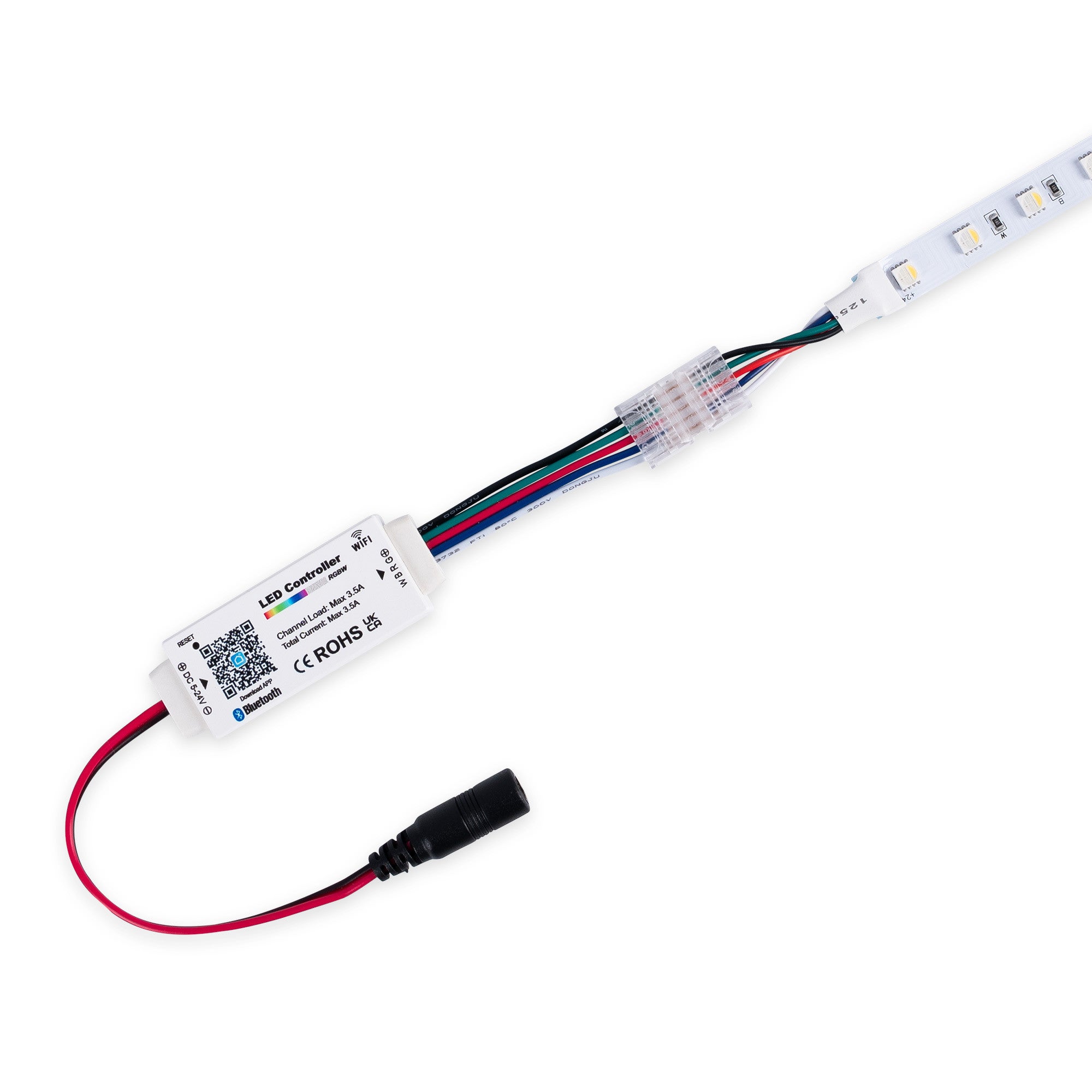 Mini controller RGBW - WiFi + Bluetooth - 5-24V DC - 3,5A - 4