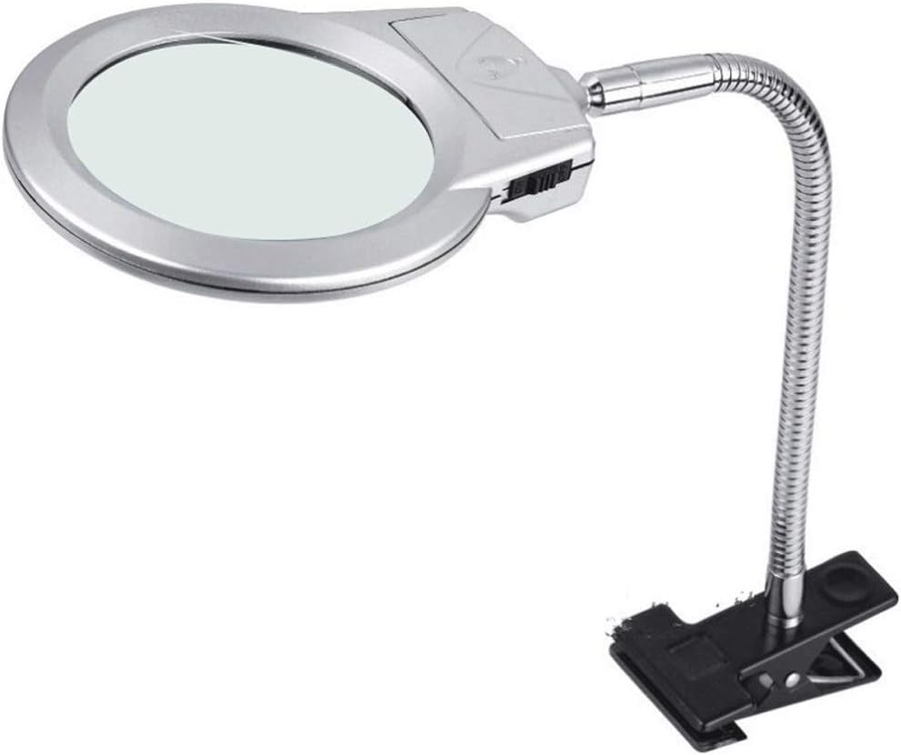 Duża składana lupa i przenośna lampa z soczewką Jumbo Cal - najlepsza lupa bez użycia rąk do czytania, projektowania biżuterii itp.