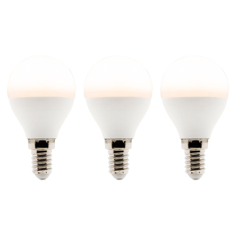 Lot de 3 ampoules LED sphériques 5,2W E14 470lm 2700K - Blanc chaud - Zenitech - 2