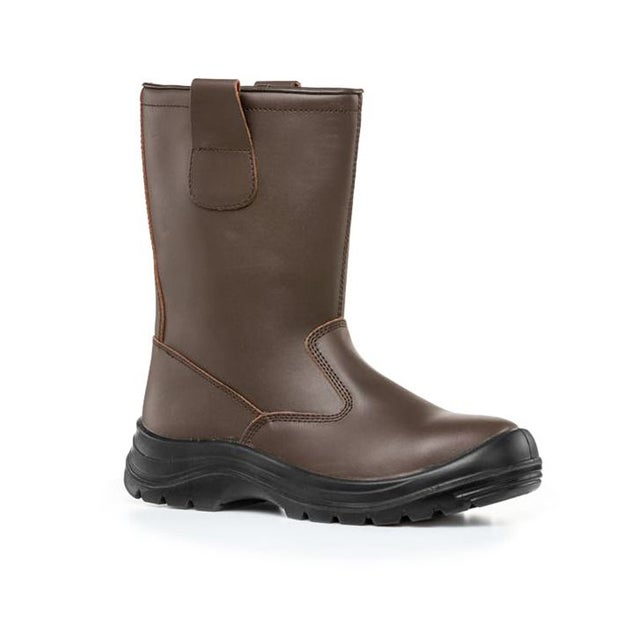 Botte de sécurité en cuir non fourrée Coverguard Pyroxite S3 SRC Marron 43
