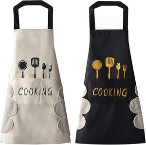 Grembiule Da Cucina Uomo 'Re Della Cucina' Impermeabile Con Tasche - Regalo Originale