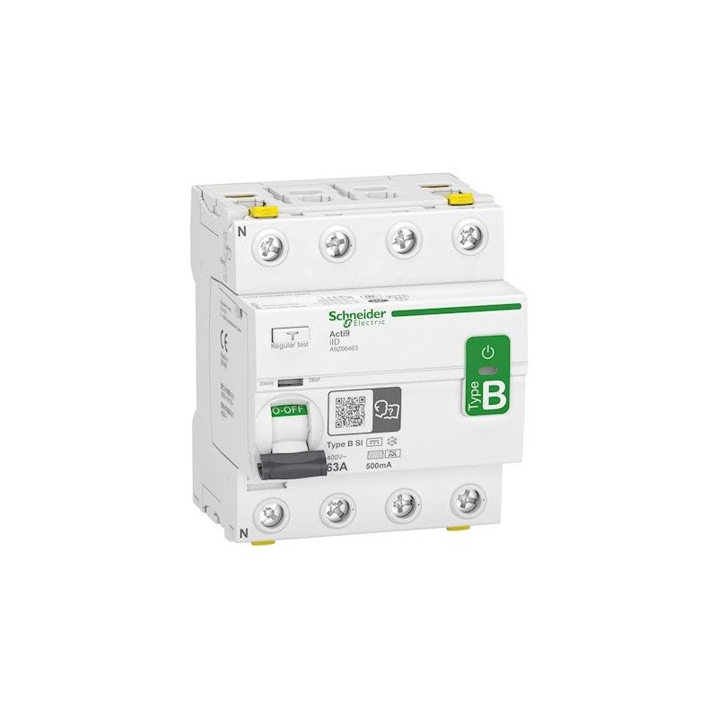 Disjoncteur Différentiel 63A Type A – Protection Fuites 30mA – Montage Rail DIN – Pour Maison, Industrie, Bâtiments