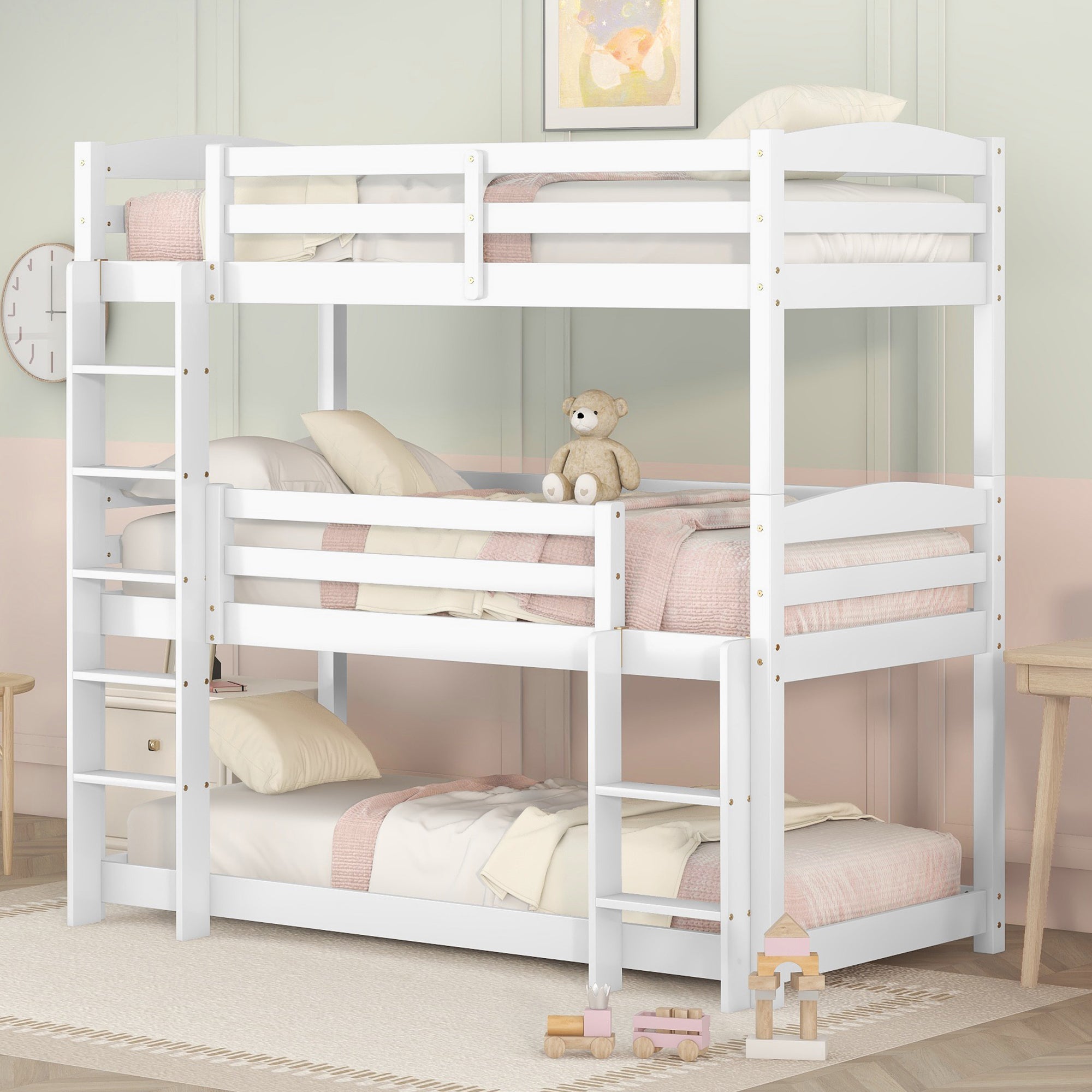 Lit Superposé Pour Poupée Bayer Chic 2000 – 2 Lits En 1 – Matelas, Couette Et Oreiller Inclus – Dès 3 Ans