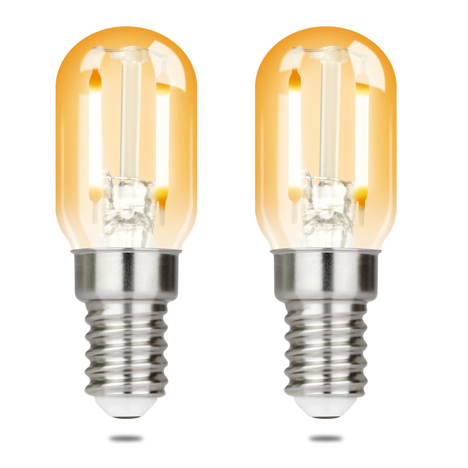 NETTLIFE Zestaw 2 szt. Żarówek LED E14 T22 Vintage 2W Retro 2700K Ciepła biała lampa energooszczędna Nieściemnialne gniazdo E14