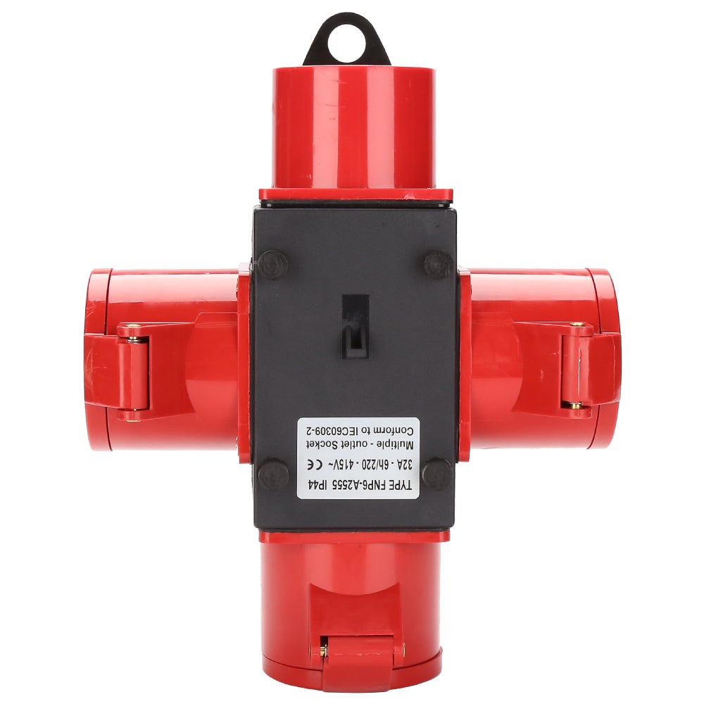 Coffret de Chantier Monophase Repartiteur de Courant Mural Coffret Electrique de Chantier 3 x CEE 400V / 32A Steckdose 5P - 6