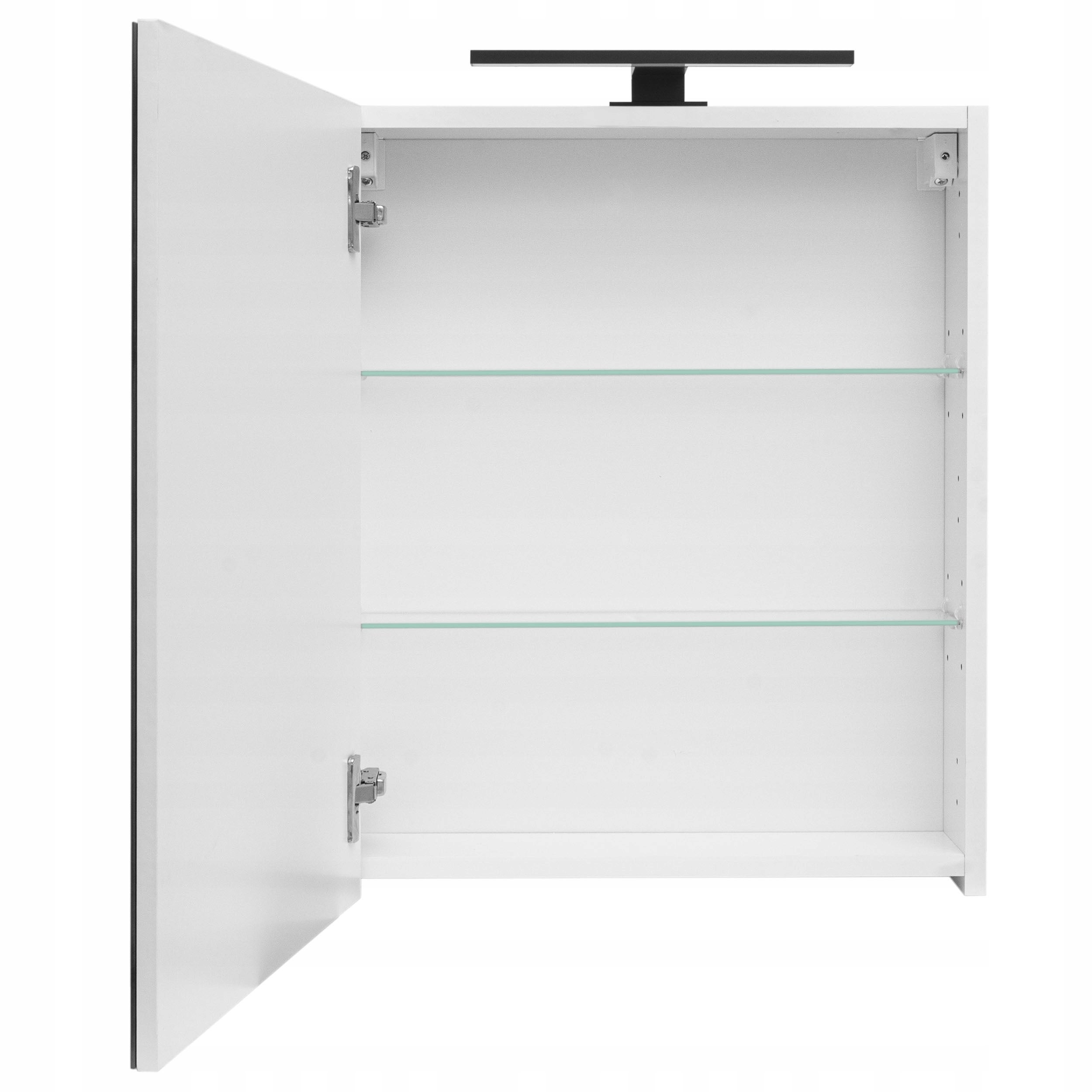 Szafka łazienkowa z lustrem oświetleniem lampką led lustrzana wisząca 50 cm - 2