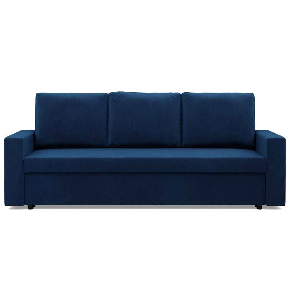 Kanapa 3 osobowa, BLOM, velvet, 220x92x92 cm, granatowy - TYLETEGOTU