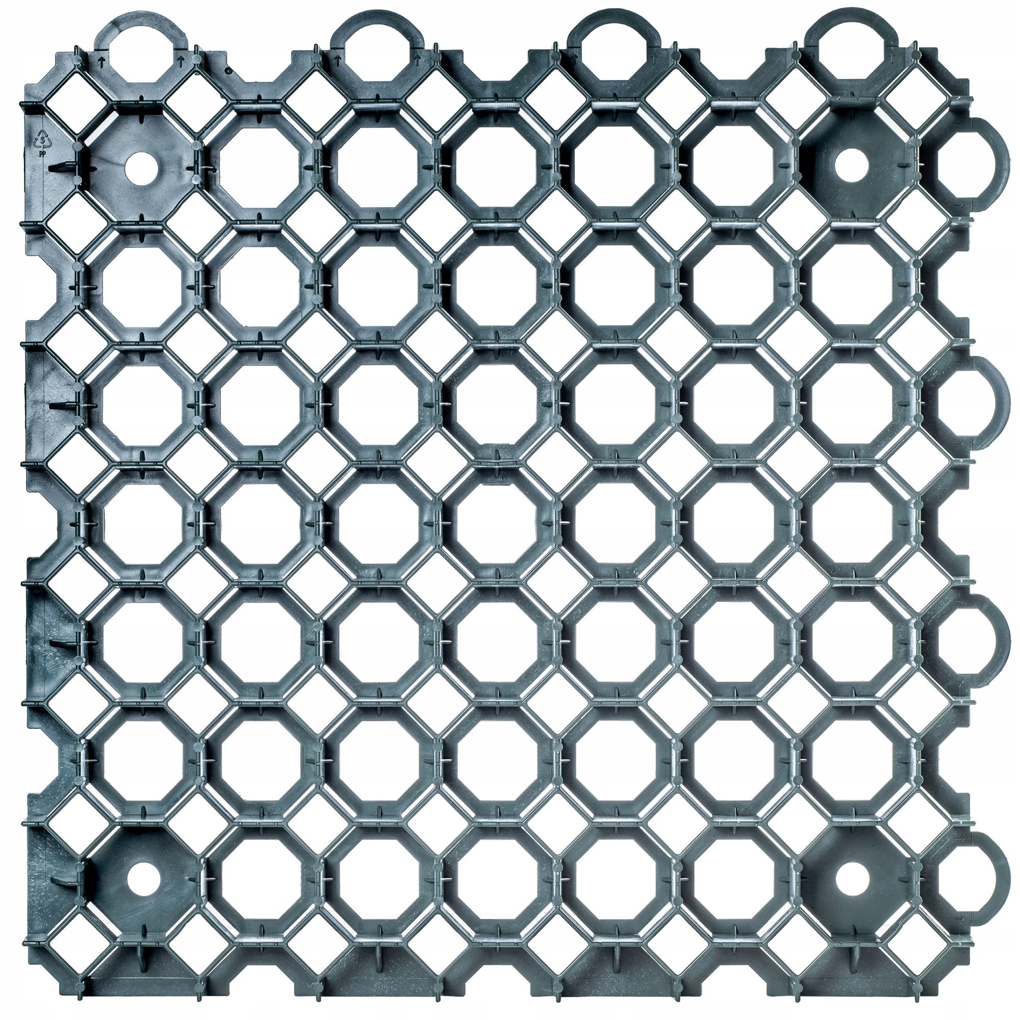 KADAX Dalles Stabilisatrices en Plastique 50 cm, Stabilisateurs de Gravier, Dalles à Engazonner pour Jardins, Grilles de Gazon (Vert, Lot de 16) - 5