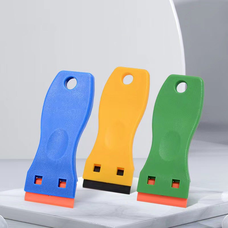 Grattoir en plastique anti-rayures - 2 grattoirs bleus + 20 lames - jeu de grattoirs dissolvant de colle - 5