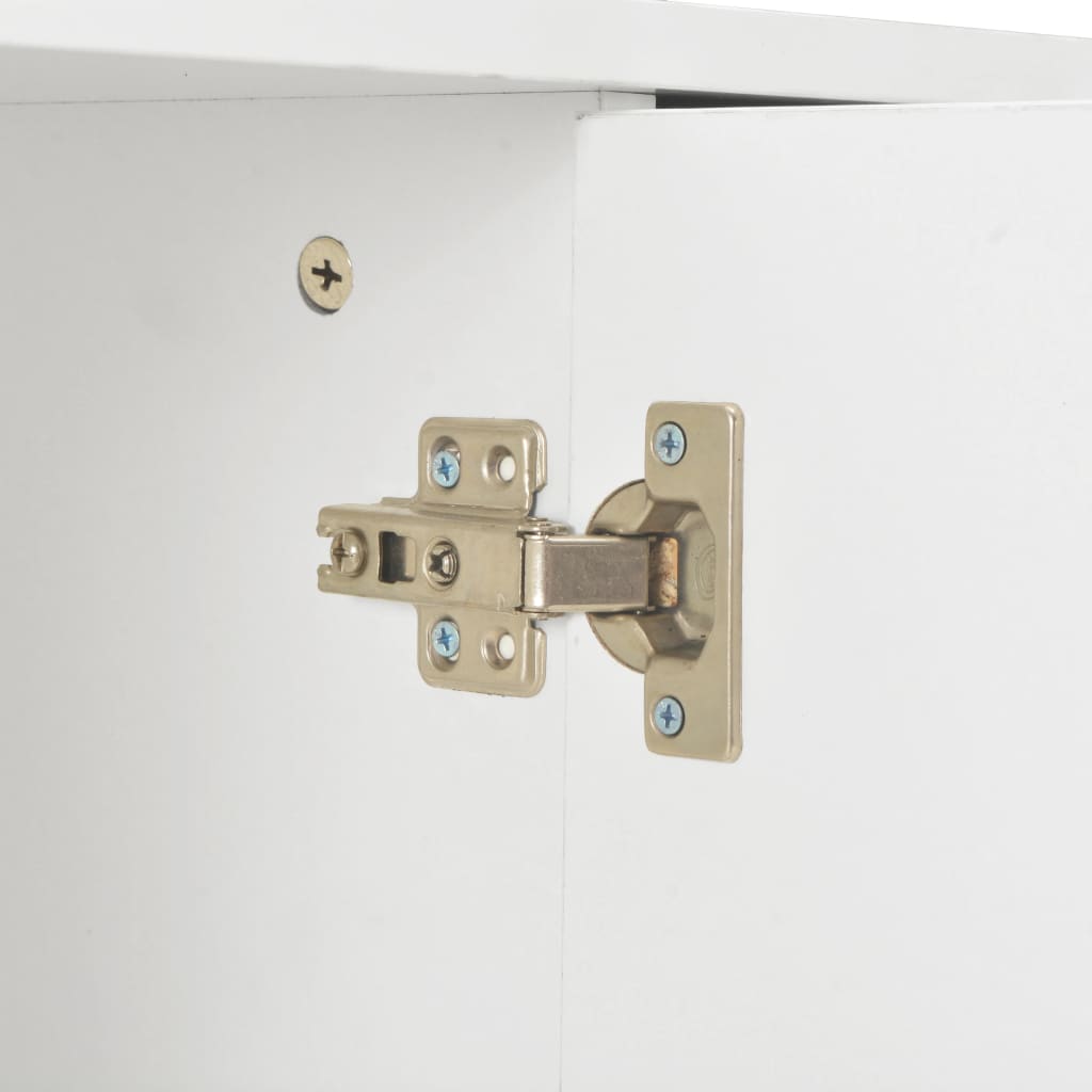 Buffet Blanc brillant 107x35x80,5 cm vidaXL - 7