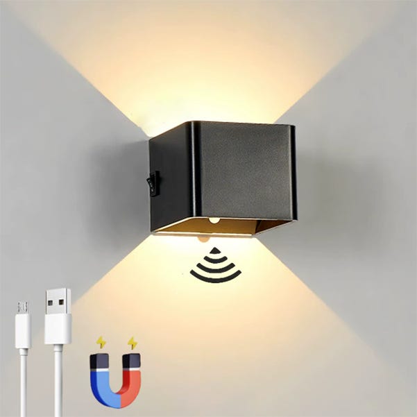 Luce Notturna Batteria Lampada da Parete con Sensore di Movimento Interno Dimmerabile USB Ricaricabile Applique da Parete Corridoio Magnetica Scale Wireless Iluminazioni per Pareti (Grigio,1 Pezzi Luce Notturna Batteria Lampada da Parete con Sensore di Movimento Interno Dimmerabile USB Ricaricabile Applique da Parete Corridoio Magnetica Scale Wireless Iluminazioni per Pareti (Grigio,1 Pezzi