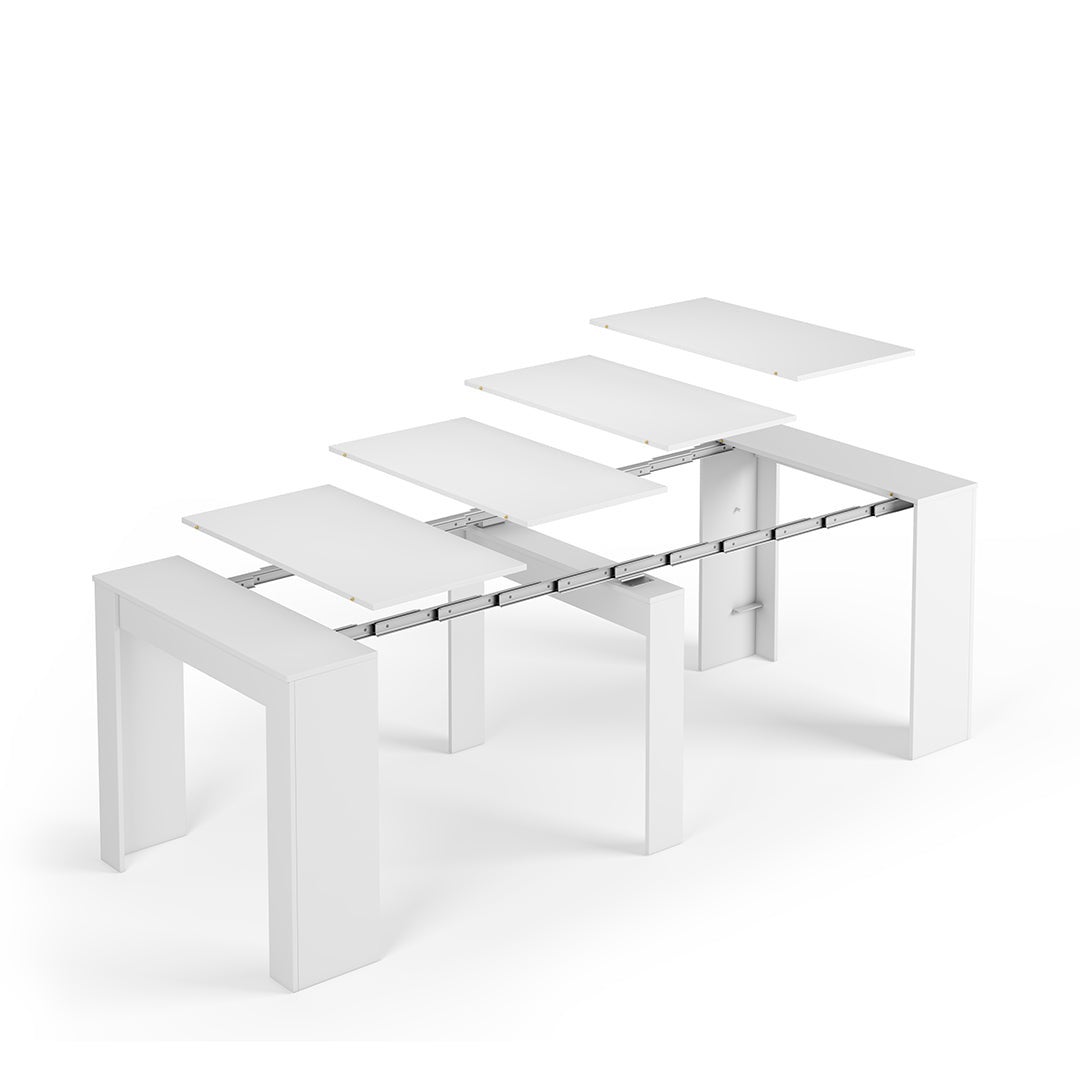 Table à manger LENA extensible L51/237cm - Blanc - 2