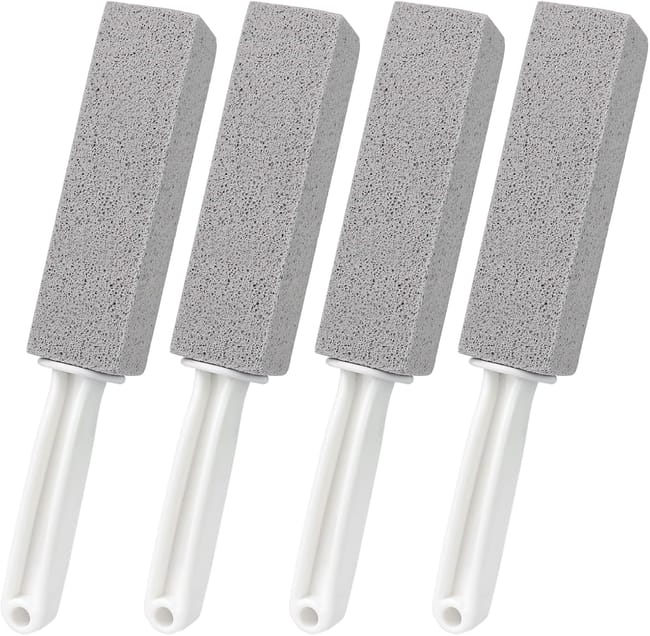 Set 4 Testine Ricambio Per WC Con 2 Manici In Plastica - Spazzole WC Sostituibili, Colore Nero, Pulizia 360°