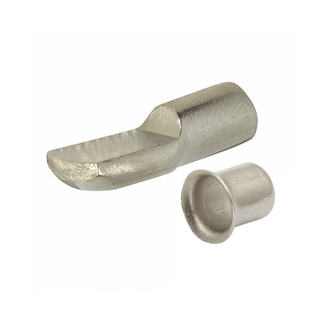 Taquets à enfoncer + douilles - acier nickelé - Ø7mm (x8)