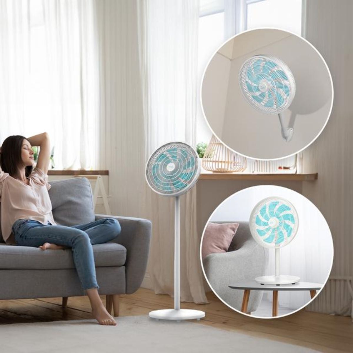 Ventilateur sur pied ENERGYSILENCE 550 3IN1 blanc - 9