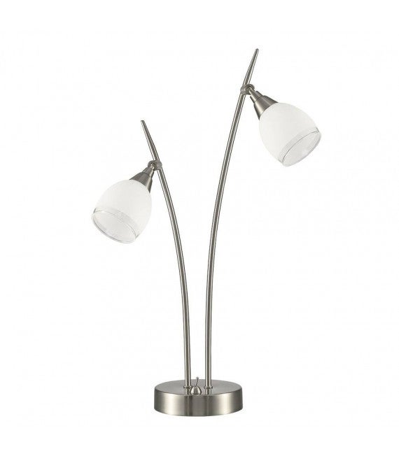 Lot De 2 Appliques Murales Modernes Enfichables - Nickel Satiné - Lampes De Chevet/lecture