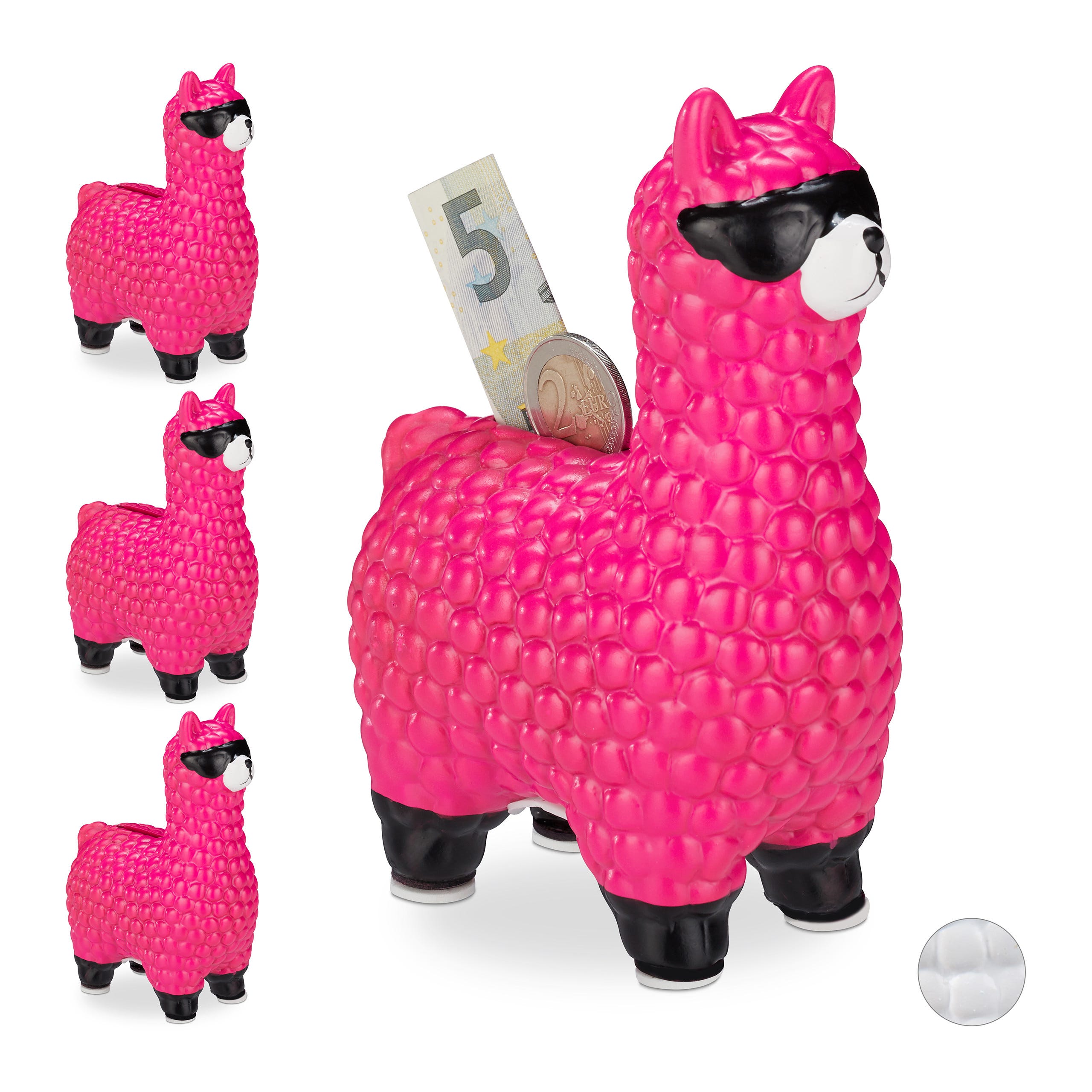 Salvadanaio In Ceramica Rosa MIJOMA Per Bambini - Con Tappo In Gomma, 18.5x11.5 Cm - Foto 12