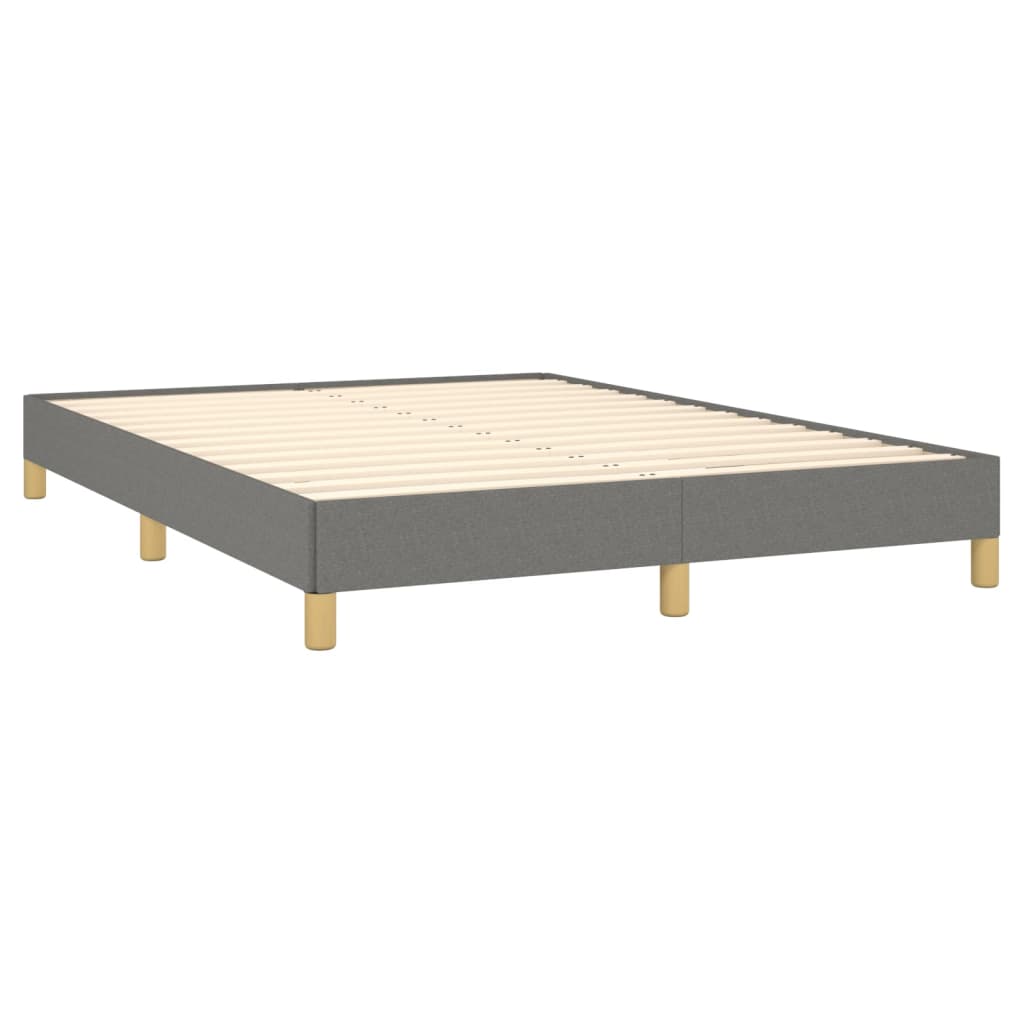 Cadre de lit sans matelas gris foncé 160 x 200 cm tissu - 4