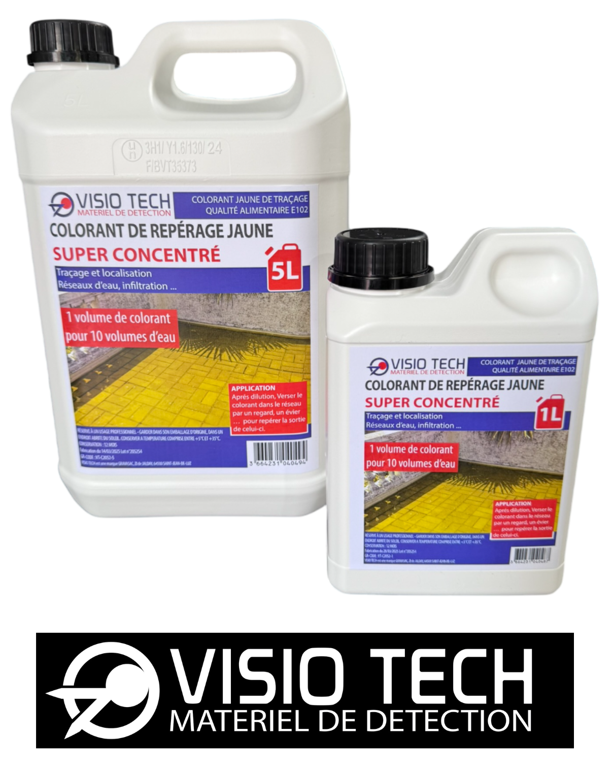 VISIO TECH - Colorant de repérage jaune 5 L, super concentré - 3