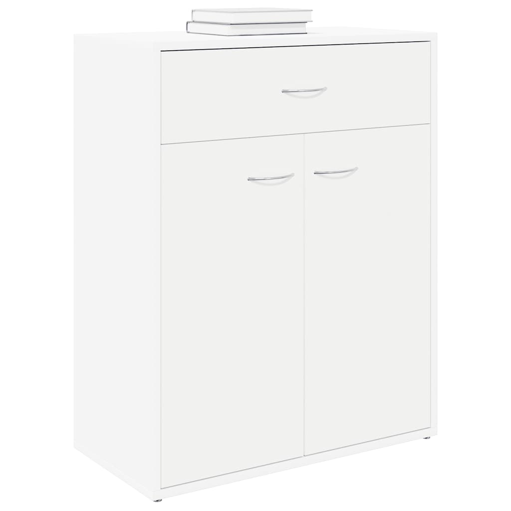vidaXL Buffet blanc 60x30x75 cm bois d'ingénierie - 3