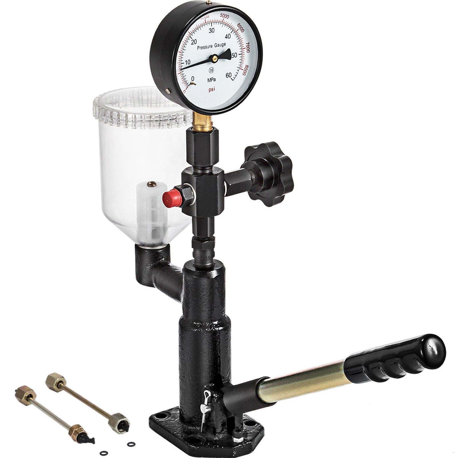 Tester Dysz Wtryskiwaczy Oleju Napędowego, 60 Mpa Pojemność Zbiornika Paliwa 4000 ml Tester Wtryskiwaczy Paliwa dla Kalibracji Wtryskiwaczy Pali VEVOR