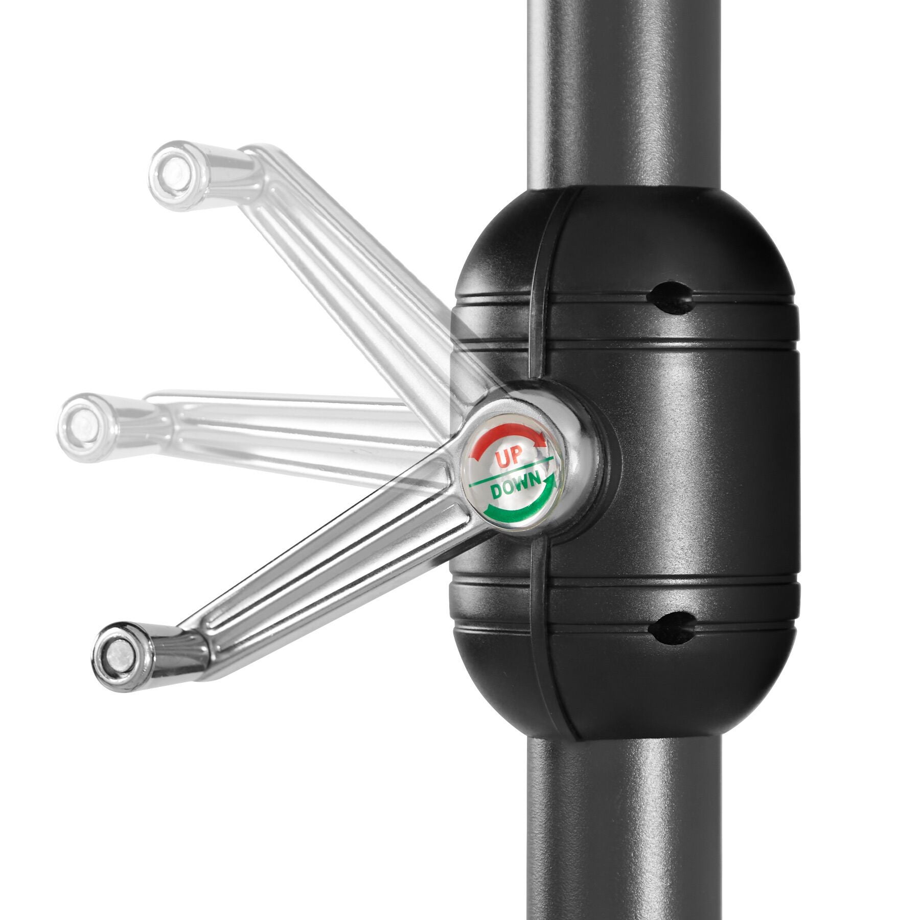 Tectake Parasol SILIA en aluminium 460 x 270 cm - gris - 5