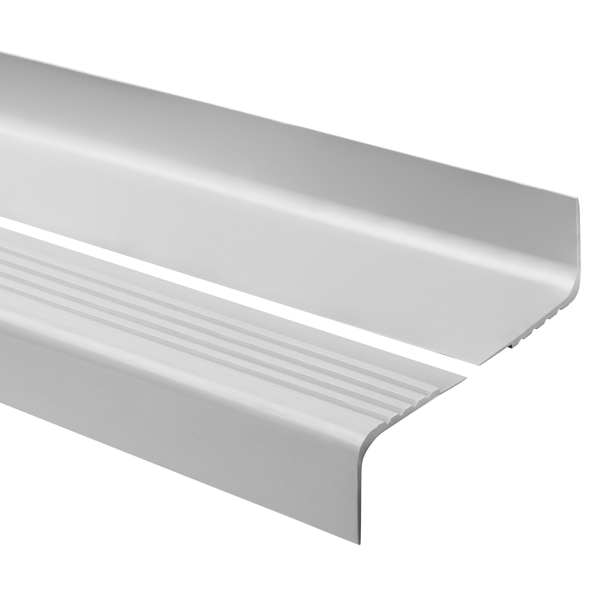 Profil schodowy 50x24 mm PVC na krawędzie stopni antypoślizgowy - 150 cm, szary