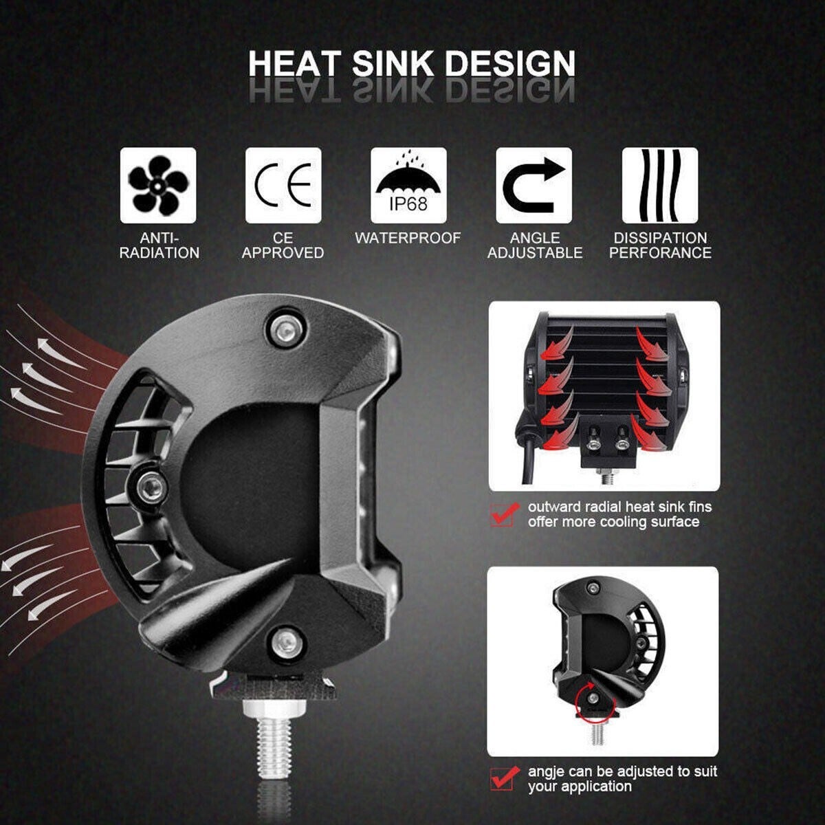 Faro Supplementare Profondita' Auto Fuoristrada Quod 12V 24 Led 24W