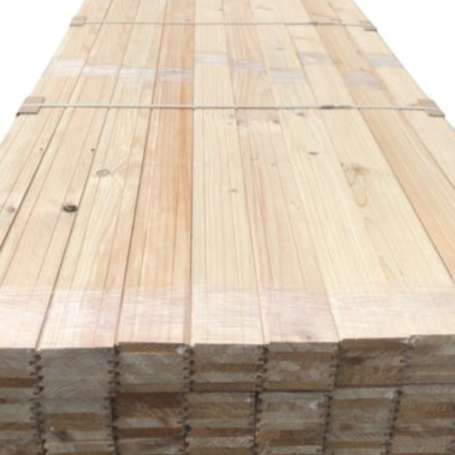 Lot de 5 lames de bardage en bois de pin naturel à rainures et languettes 1,6x9,5x100 cm (0,47 m2) - 2