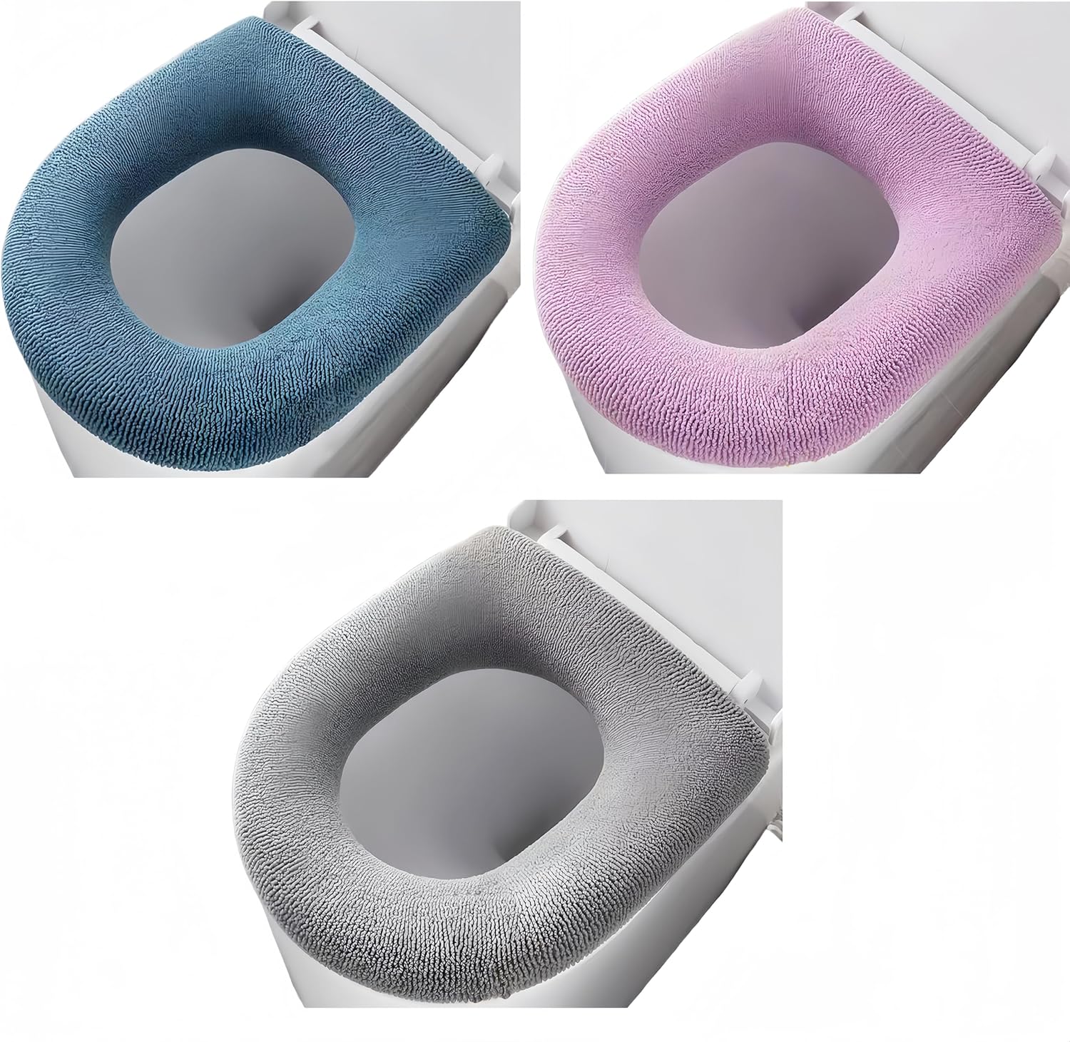 3-pak grubych, miękkich i rozciągliwych pokrowców na deskę sedesową, sposób czyszczenia: pranie ręczne