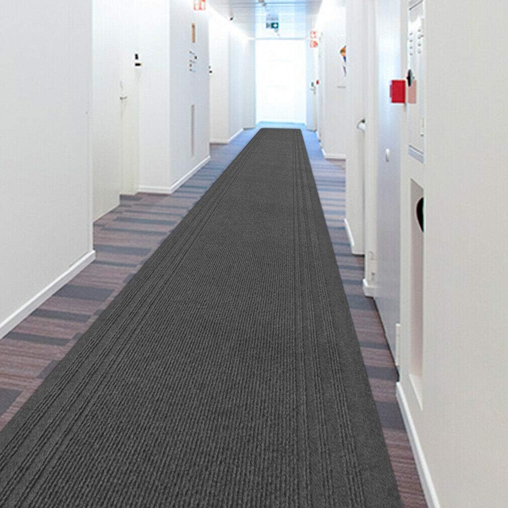Tapis Coureur Intérieur Extérieur Couloir Escalier Absorbant Antidérapant Gris Anthracite 67x280 cm - 7