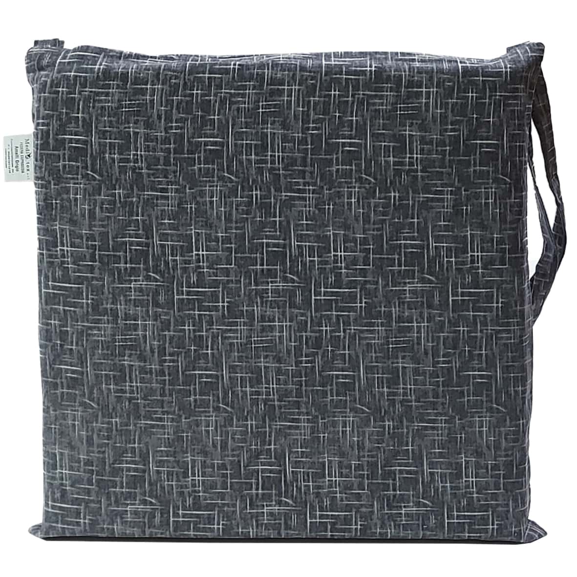 Set 4 cuscini sedia sfoderabili Amalfi double-face con lacci 40x40x5 cm (Grigio) - 2