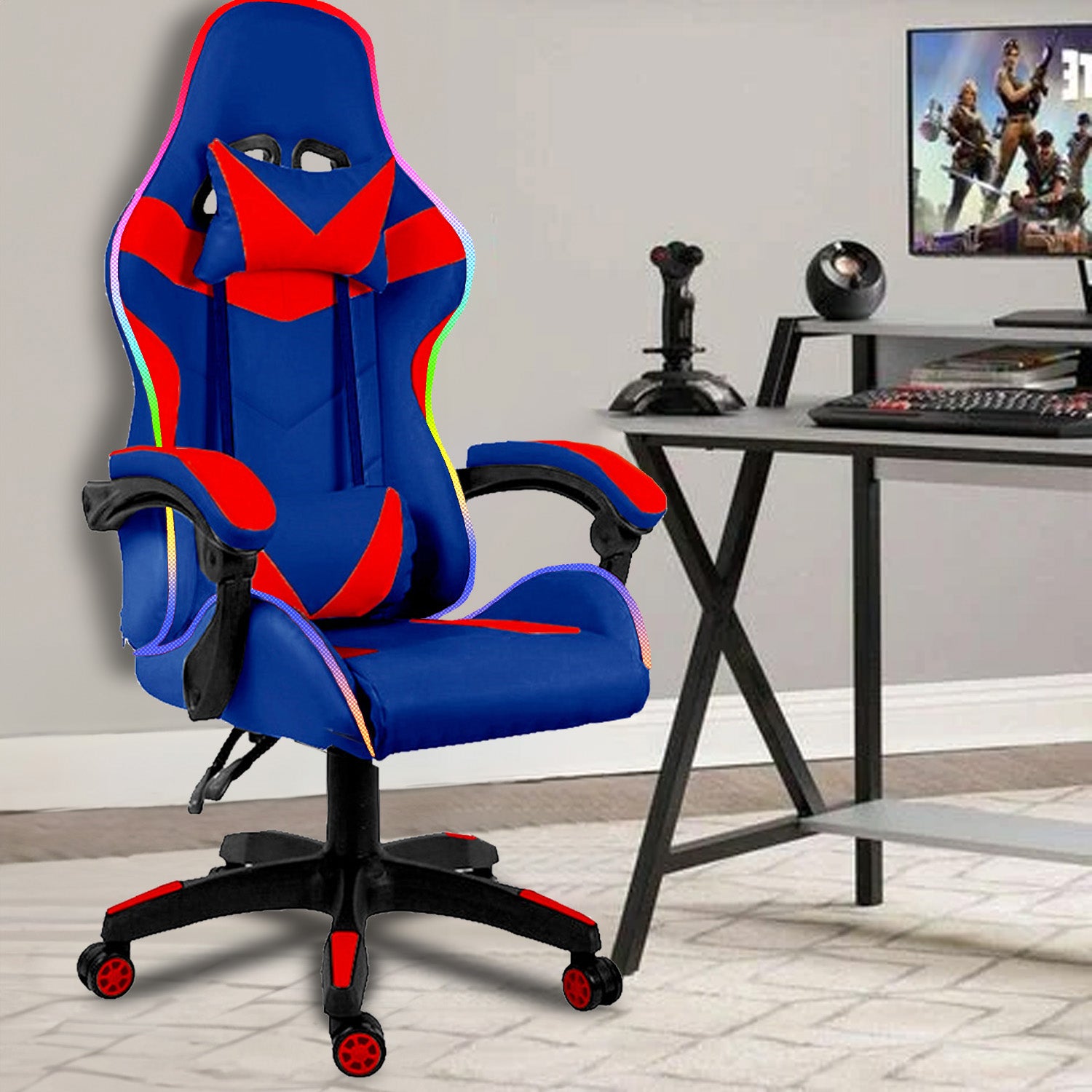 Sedia Da Gaming Con Supporto Lombare Poggiatesta Braccioli Regolabili Sedia Reclinabile Da Ufficio