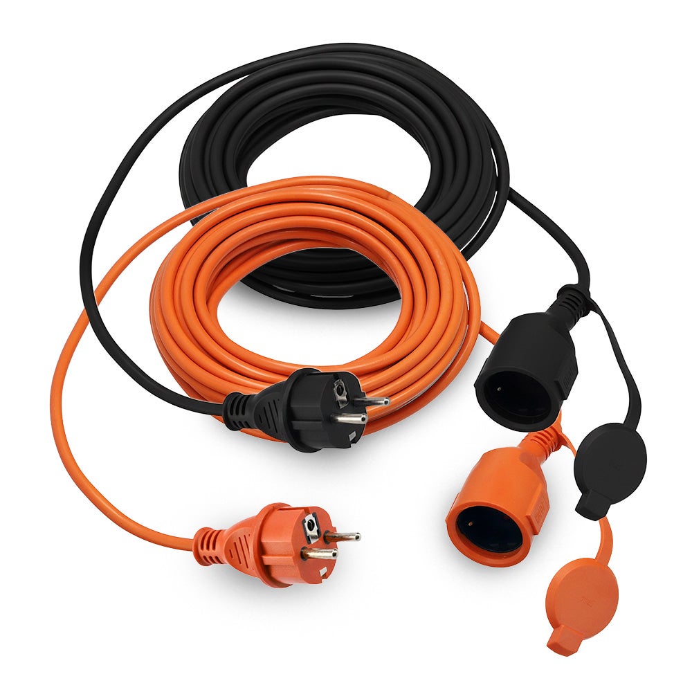 Rallonge électrique en caoutchouc noire Schuko 15 m (3x1,5 mm²) IP44 HOROZ ELECTRIC - 9