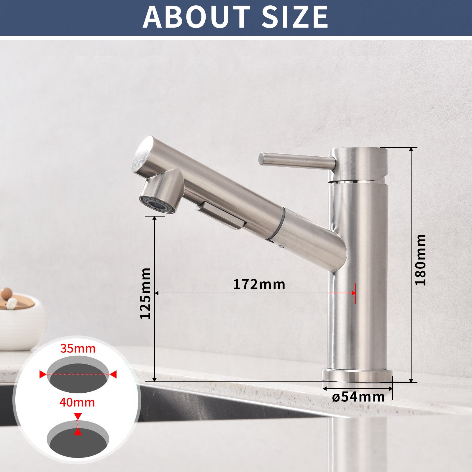 Mitigeur Cuisine avec 2 Modes de Jet Robinet Cuisine avec Douchette Extractible Mitigeur Evier en Inox Brosse Eau Chaude et Froide - 10