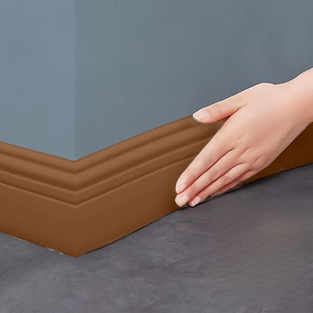 Elastyczna listwa przypodłogowa samoprzylepna, narożne paski dekoracyjne, wodoodporna i olejoodporna, wielokrotnego użytku, odpowiednia do kuchni, brą