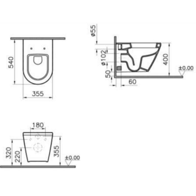 Pack Autoportant Bati-support Geberit Duofix + WC sans bride Vitra Integra + Abattant softclose + Plaque blanche - 5