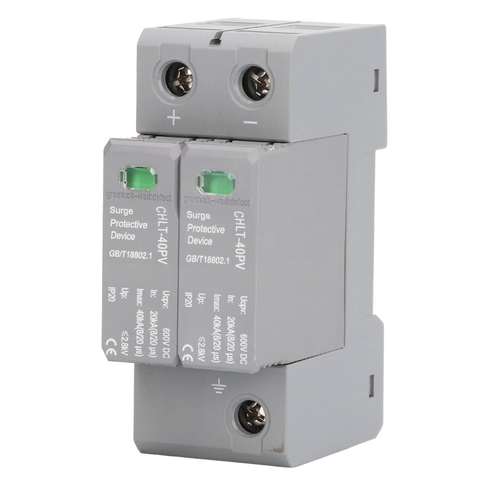 2p Dispositivo di protezione di sovratensione fotovoltaica ad alta precisione Arrester DC600v - 2