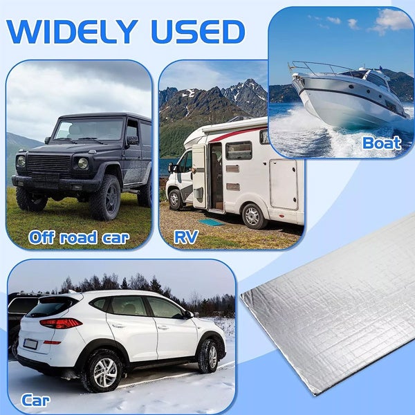 Lot de 10 coussinets d'isolation acoustique pour voiture, pour sol et toit, auto-adhésifs, à découper soi-même, 250 x 180 x 5 mm - 5